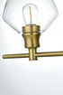 Elegant Lighting 4 Light Gene 4 Light in Satin Gold and Clear Glass Wall Sconce Model: LD2320SG