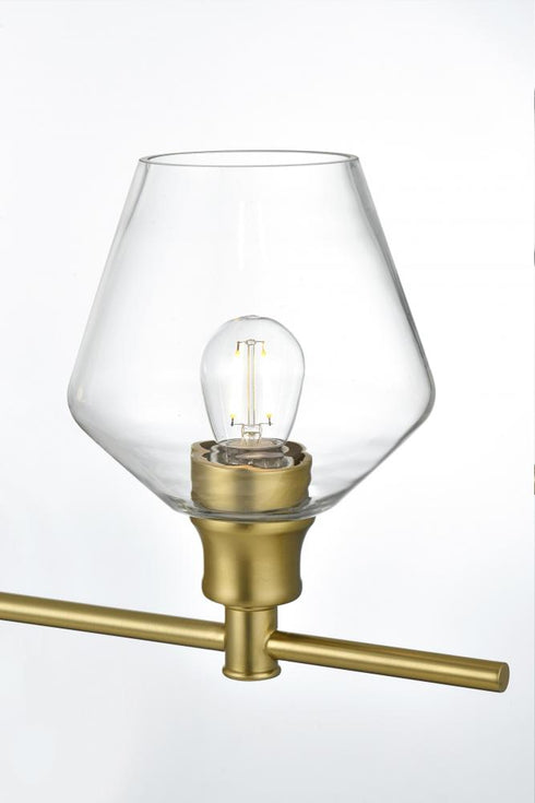 Elegant Lighting 4 Light Gene 4 Light in Satin Gold and Clear Glass Wall Sconce Model: LD2320SG