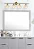Elegant Lighting 4 Light Gene 4 Light in Satin Gold and Frosted White Glass Wall Sconce Model: LD2321SG