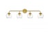 Elegant Lighting 4 Light Genesis 4 Light in Black and Clear Bath Sconce Model: LD7321W37BLK