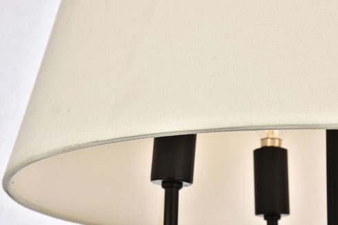 Elegant Lighting 4 Light Maple Collection Pendant D17 H13.75 Lt:4 in Black Finish Model: LD6009D17BK