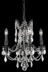 Elegant Lighting 4 Light Rosalia Hang D17 Inch H21 Inch L4 DB G RC in Dark Bronze Finish Model: 9204D17DB-GT/RC