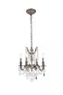Elegant Lighting 4 Light Rosalia Hang D17 Inch H21 Inch L4 DB G RC in Dark Bronze Finish Model: 9204D17DB-GT/RC