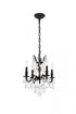 Elegant Lighting 4 Light Rosalia Hang D17 Inch H21 Inch L4 DB G RC in Dark Bronze Finish Model: 9204D17DB-GT/RC