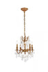 Elegant Lighting 4 Light Rosalia Hang D17 Inch H21 Inch L4 DB G RC in Dark Bronze Finish Model: 9204D17DB-GT/RC