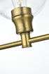 Elegant Lighting 5 Light Collier 5 Light in Satin Gold and Clear Glass Wall Sconce Model: LD2326SG