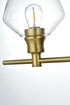 Elegant Lighting 5 Light Gene 5 Light in Satin Gold and Clear Glass Wall Sconce Model: LD2324SG