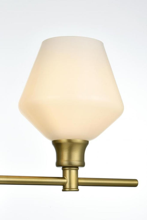 Elegant Lighting 5 Light Gene 5 Light in Satin Gold and Frosted White Glass Wall Sconce Model: LD2325SG