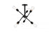 Elegant Lighting 6 Light Axel Collection Flushmount D17.1 H16.6 Lt:6 in Black and Brass Finish Model: LD8003D17BK