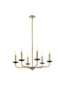 Elegant Lighting 6 Light Cohen 30 inch pendant in black Model: LD812D30BK