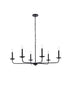 Elegant Lighting 6 Light Cohen 42 inch pendant in black Model: LD812D42BK
