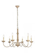 Elegant Lighting 6 Light Merritt Collection Chandelier D35 H21.6 Lt:6 in Weathered Dove Finish Model: LD6007D35WD