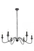 Elegant Lighting 6 Light Rohan Collection Chandelier D36 H19 Lt:6 in Matte Black Finish Model: LD5006D36MB