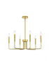 Elegant Lighting 6 Light Willa 26 Inch Pendant Light in Black Model: LD742D26BK