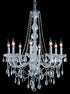 Elegant Lighting 8 Light Verona Hang D28 Inch H34 Inch L8 CH G RC in Chrome Finish Model: 7958D28C-GT/RC