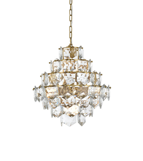 Elegant Lighting Adaline 11 Light Pendant D20 Inch H20 Inch L11 Satin Gold in Satin Gold and Clear Finish Model: 1050G20SG