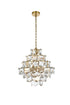 Elegant Lighting Adaline 11 Light Pendant D20 Inch H20 Inch L11 Satin Gold in Satin Gold and Clear Finish Model: 1050G20SG