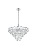 Elegant Lighting Adaline 11 Light Pendant D24 Inch H14 Inch L11 Chrome in Chrome and Clear Finish Model: 1050D24C