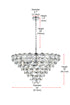 Elegant Lighting Adaline 15 Light Pendant D32 Inch H18 Inch L15 Chrome in Chrome and Clear Finish Model: 1050D32C