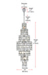 Elegant Lighting Adaline 26 Light Pendant D24 Inch H67 Inch L26 Chrome in Chrome and Clear Finish Model: 1050SR24C