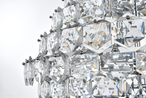 Elegant Lighting Adaline 38 Light Pendant D36 Inch H60 Inch L38 Chrome in Chrome and Clear Finish Model: 1050G36C