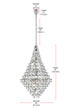 Elegant Lighting Adaline 38 Light Pendant D36 Inch H60 Inch L38 Chrome in Chrome and Clear Finish Model: 1050G36C