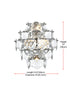 Elegant Lighting Adaline 4 Light Wall Sconce W13.8 Inch S8 Inch *H15 Inch L4 Chrome in Chrome and Clear Finish Model: 1050W15C