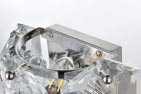 Elegant Lighting Adaline 4 Light Wall Sconce W13.8 Inch S8 Inch *H15 Inch L4 Chrome in Chrome and Clear Finish Model: 1050W15C