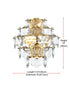Elegant Lighting Adaline 4 Light Wall Sconce W13.8 Inch S8 Inch *H15 Inch L4 Satin Gold in Satin Gold and Clear Finish Model: 1050W15SG