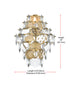 Elegant Lighting Adaline 4 Light Wall Sconce W13.8 Inch S8 Inch *H18 Inch L4 Satin Gold in Satin Gold and Clear Finish Model: 1050W18SG