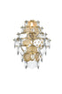 Elegant Lighting Adaline 4 Light Wall Sconce W13.8 Inch S8 Inch *H18 Inch L4 Satin Gold in Satin Gold and Clear Finish Model: 1050W18SG