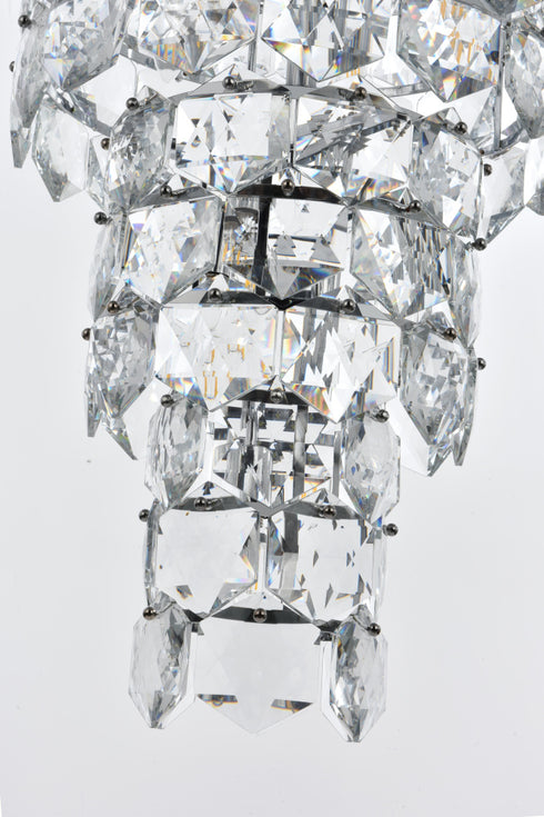 Elegant Lighting Adaline 41 Light Pendant D30 Inch H91 Inch L41 Chrome in Chrome and Clear Finish Model: 1050SR30C