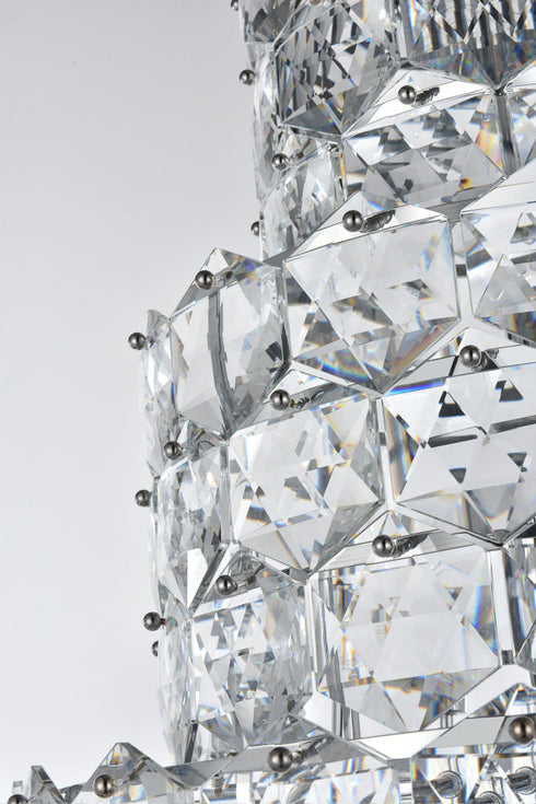 Elegant Lighting Adaline 41 Light Pendant D30 Inch H91 Inch L41 Chrome in Chrome and Clear Finish Model: 1050SR30C