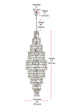 Elegant Lighting Adaline 41 Light Pendant D30 Inch H91 Inch L41 Chrome in Chrome and Clear Finish Model: 1050SR30C