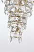 Elegant Lighting Adaline 41 Light Pendant D30 Inch H91 Inch L41 Satin Gold in Satin Gold and Clear Finish Model: 1050SR30SG