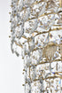 Elegant Lighting Adaline 41 Light Pendant D30 Inch H91 Inch L41 Satin Gold in Satin Gold and Clear Finish Model: 1050SR30SG