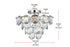 Elegant Lighting Adaline 6 Light Flush Mount D16 Inch H12 Inch L6 Chrome in Chrome and Clear Finish Model: 1050F16C