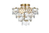 Elegant Lighting Adaline 6 Light Flush Mount D16 Inch H12 Inch L6 Satin Gold in Satin Gold and Clear Finish Model: 1050F16SG