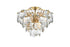 Elegant Lighting Adaline 6 Light Flush Mount D16 Inch H12 Inch L6 Satin Gold in Satin Gold and Clear Finish Model: 1050F16SG