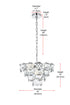 Elegant Lighting Adaline 6 Light Pendant D16 Inch H10 Inch L6 Chrome in Chrome and Clear Finish Model: 1050D16C