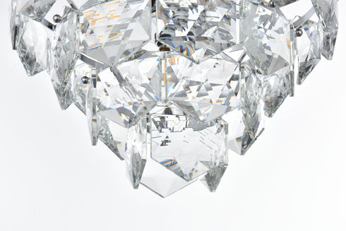 Elegant Lighting Adaline 6 Light Pendant D16 Inch H10 Inch L6 Chrome in Chrome and Clear Finish Model: 1050D16C