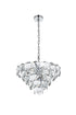 Elegant Lighting Adaline 8 Light Pendant D20 Inch H12 Inch L8 Chrome in Chrome and Clear Finish Model: 1050D20C