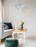 Elegant Lighting Adaline 8 Light Pendant D20 Inch H12 Inch L8 Chrome in Chrome and Clear Finish Model: 1050D20C