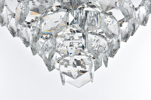 Elegant Lighting Adaline 8 Light Pendant D20 Inch H12 Inch L8 Chrome in Chrome and Clear Finish Model: 1050D20C