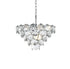Elegant Lighting Adaline 8 Light Pendant D20 Inch H12 Inch L8 Chrome in Chrome and Clear Finish Model: 1050D20C