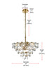 Elegant Lighting Adaline 8 Light Pendant D20 Inch H12 Inch L8 Satin Gold in Satin Gold and Clear Finish Model: 1050D20SG