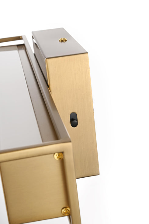 Elegant Lighting Aden 1 Light Wall Sconce L16 Inch E4.5 Inch H4.3 Inch LED 8 Watt 3CCT in Satin Gold Model: LD301W16SG