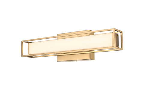 Elegant Lighting Aden 1 Light Wall Sconce L16 Inch E4.5 Inch H4.3 Inch LED 8 Watt 3CCT in Satin Gold Model: LD301W16SG