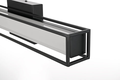 Elegant Lighting Aden 1 Light Wall Sconce L24 Inch E4.5 Inch H4.3 Inch LED 14 Watt 3CCT in Black Model: LD301W24BK
