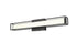 Elegant Lighting Aden 1 Light Wall Sconce L24 Inch E4.5 Inch H4.3 Inch LED 14 Watt 3CCT in Black Model: LD301W24BK